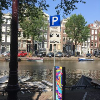 EV charging station on Amsterdam's canals