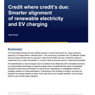 Credit where credit is due: Smarter alignment of renewable electricity and EV charging
