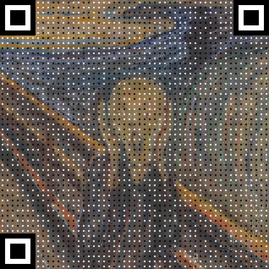 Edvard Munch's The Scream as QR code
